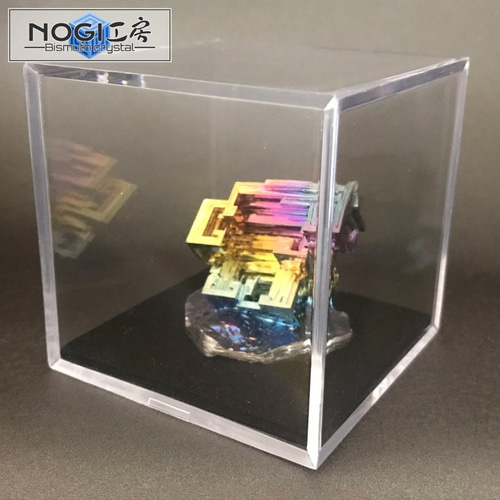 ビスマス結晶 No.001C キューブケース付き [鉱物標本] 立体・オブジェ