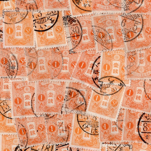 大正時代発行 1銭通常切手 使用済み50枚 その他素材 huuraimatsu