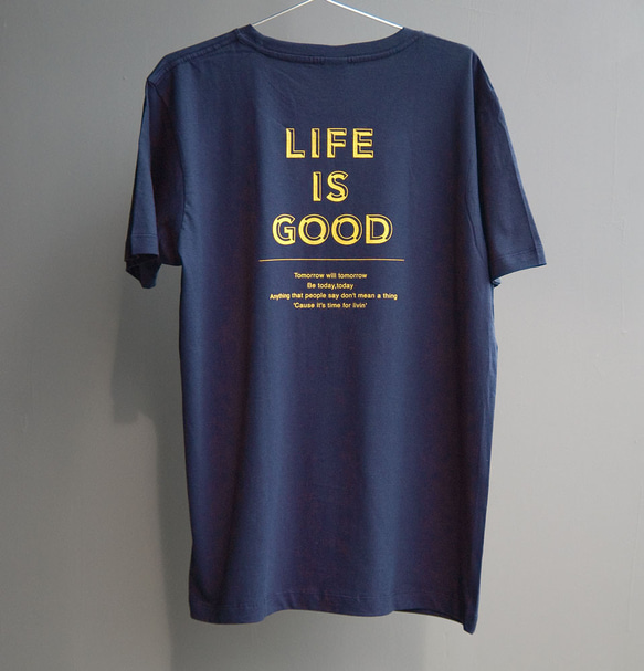 ロゴ メッセージ バックプリント T ネイビー Tシャツ HEMWEAR 通販