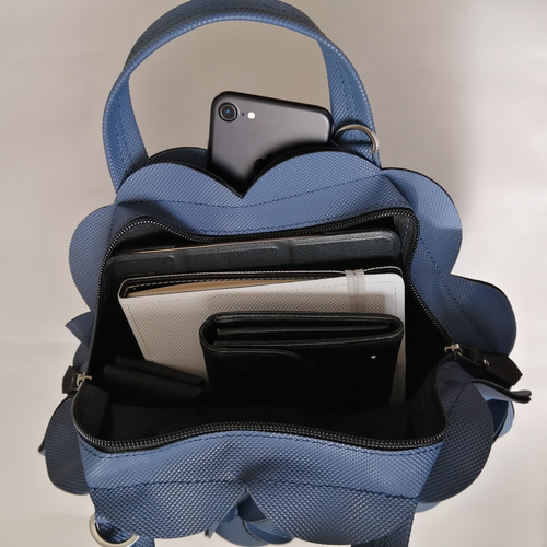 幾何学的なお花の丸いハンドバッグ/6547RED ショルダーバッグ ELEMOOD