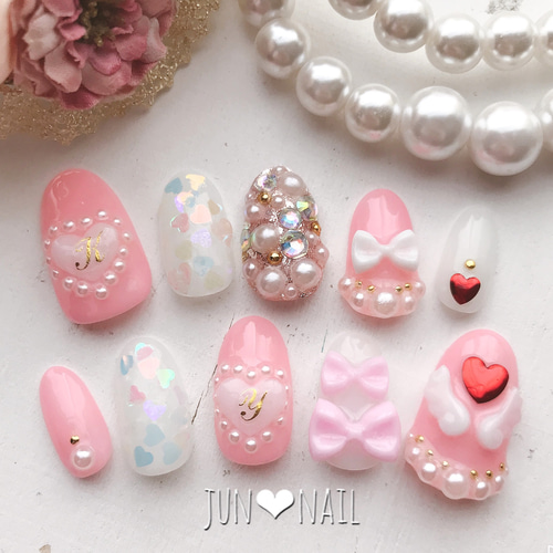 ゆめかわ3Dネイル♡ ネイルチップ（つけ爪） jun❤︎nail 通販 7807357