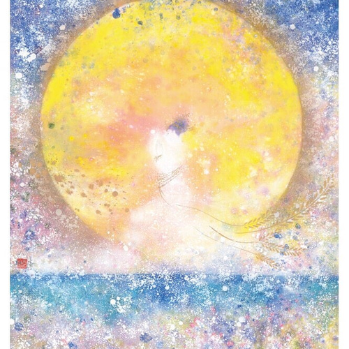 天照大御神と豊受大神」A4サイズポスターカード（複製） 絵画 朱音聖子