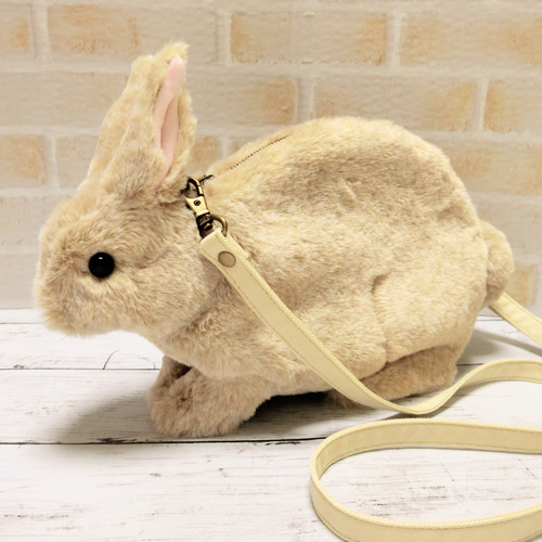 うさぎのショルダーバッグ(マチつき) ベージュ ショルダーバッグ pal*U