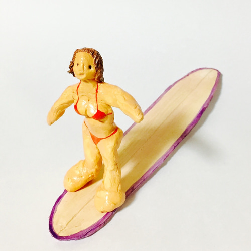 紙粘土オブジェ サーフガールズ 04 その他インテリア雑貨 エシモ 通販
