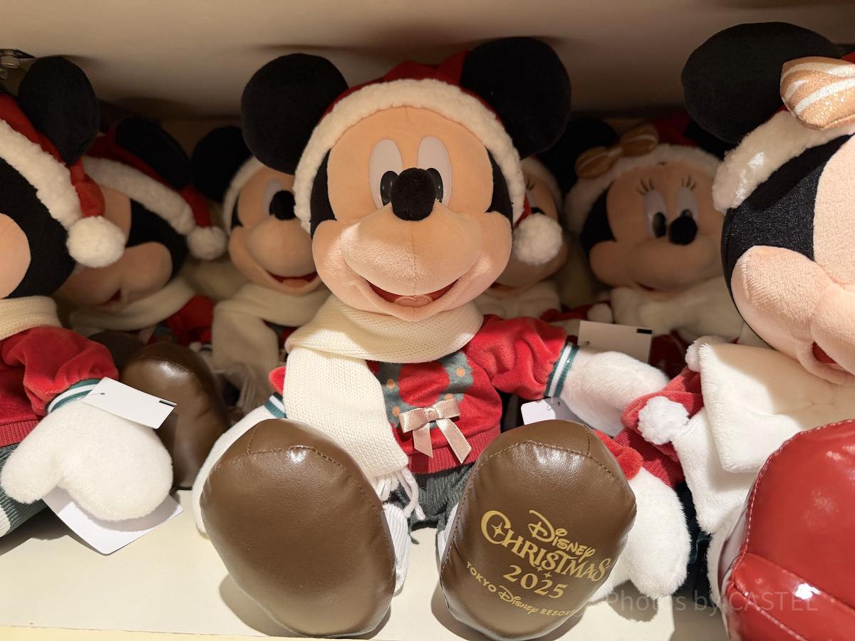 ミッキーぬいぐるみ(クリスマスグッズ2025)| キャステル | CASTEL