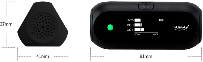 Huma-i｜ポータブルなパーソナル空気品質モニターデバイス「ヒューマ
