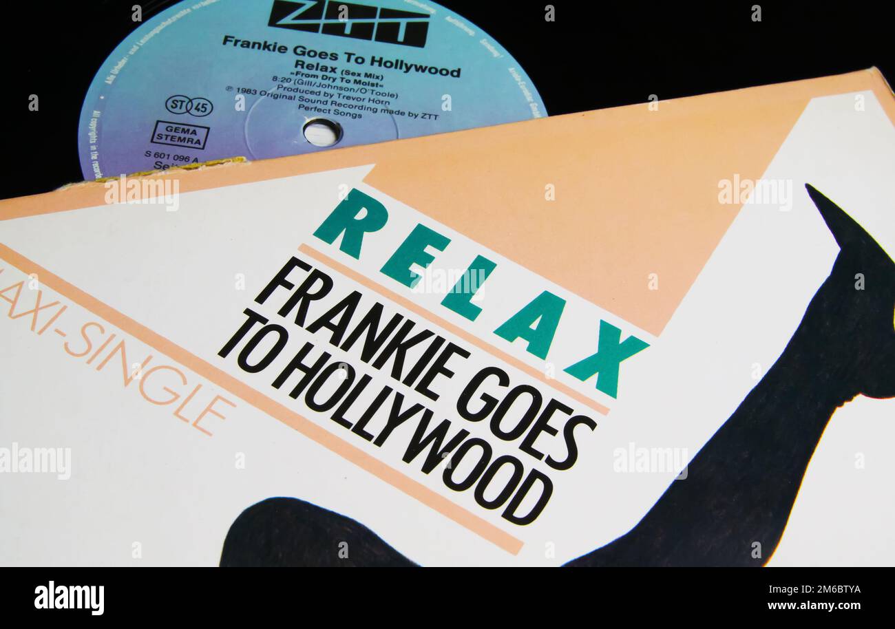 Frankie goes hollywood relax single hi-res stock photography and