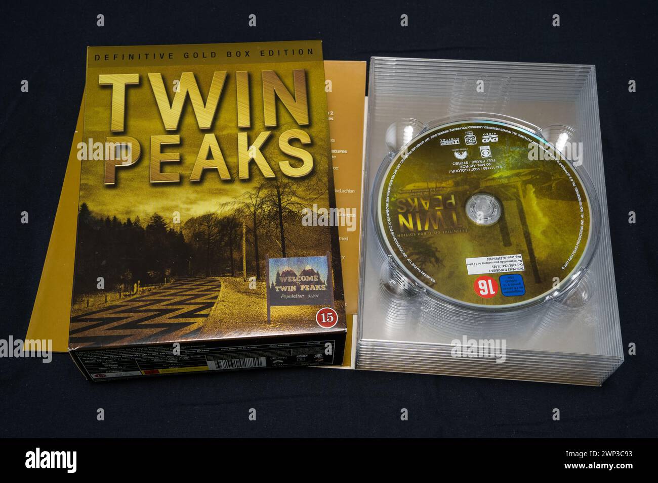 Twin Peaks - Definitive Gold Box Edition DVD on dark surface