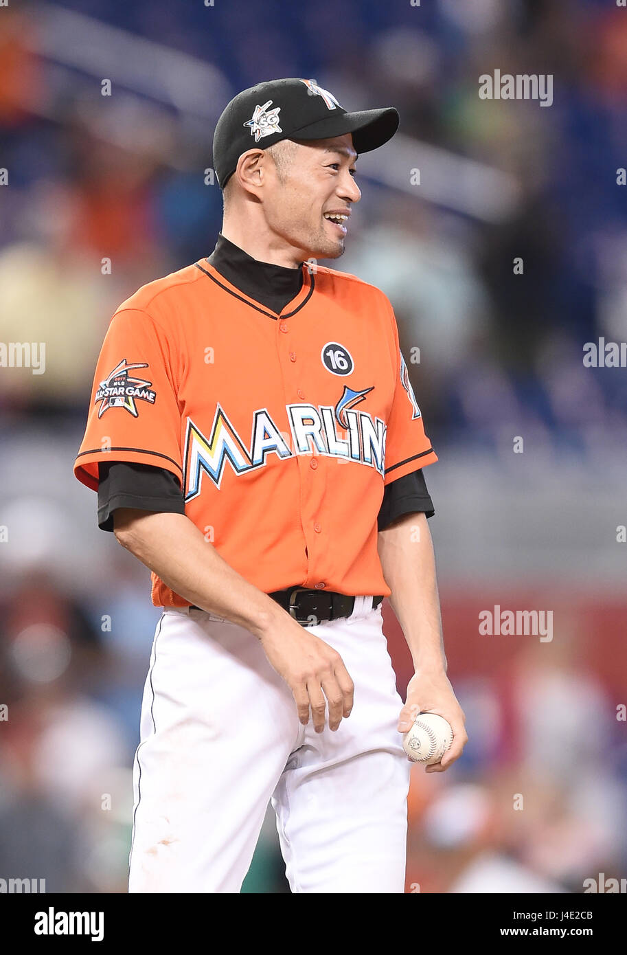 Miami, Florida, USA. 30th Apr, 2017. Ichiro Suzuki (Marlins) MLB