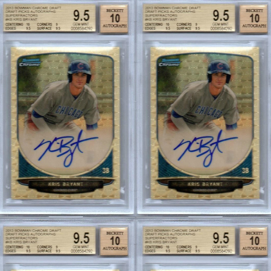 2013 Bowman Chrome Kris Bryant Superfractor Autograph Info, Details