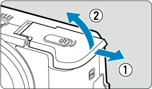 キヤノン：製品マニュアル｜EOS Kiss M2｜バッテリーとカードを入れる