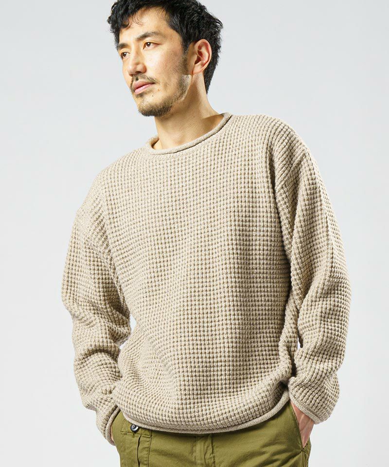 60%OFF【wjk】waffle roll crew knit ニット(6312 kw53c) | CAMBIO