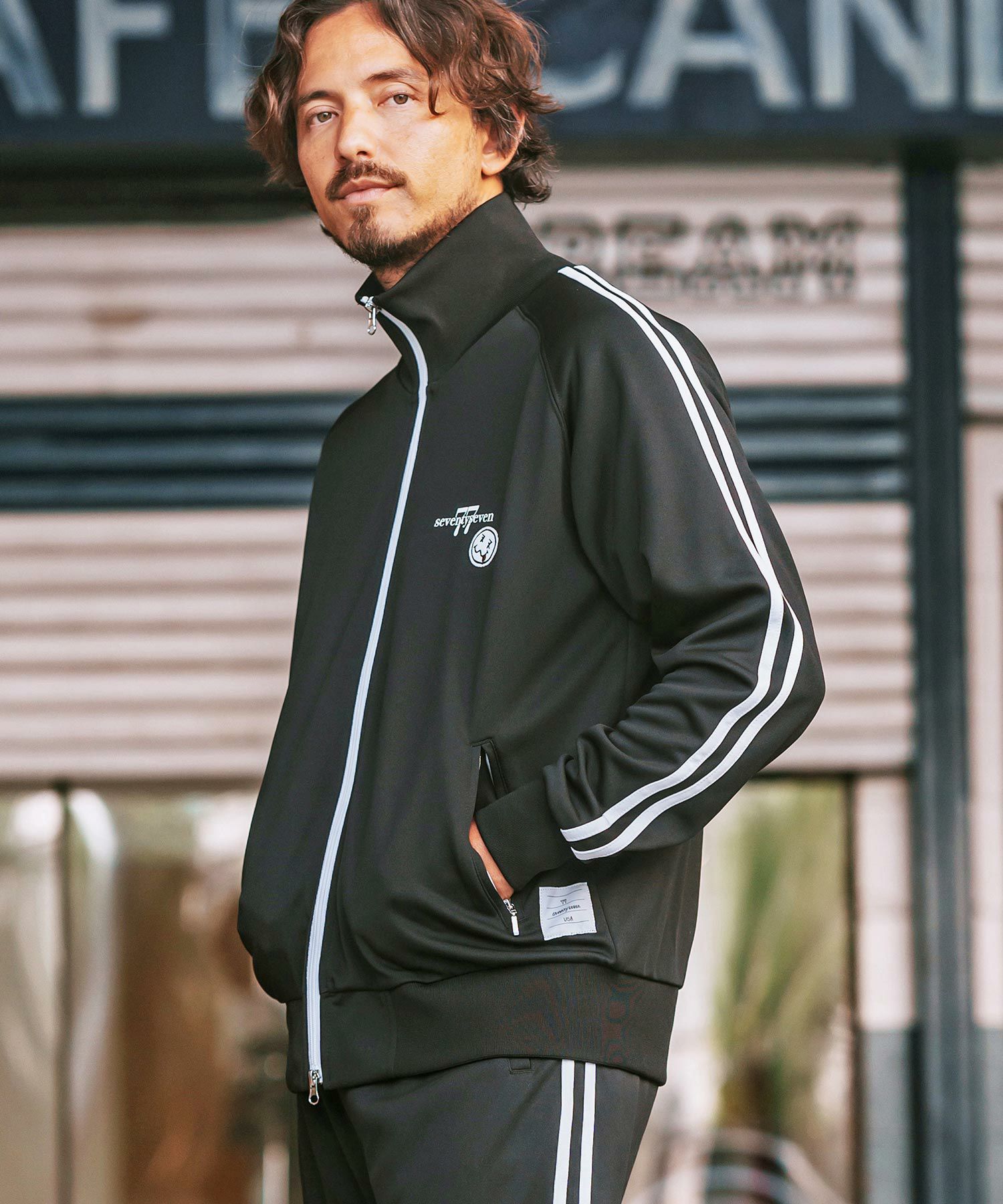 30%OFF【seventy seven(セブンティセブン)】W zip line jersey track