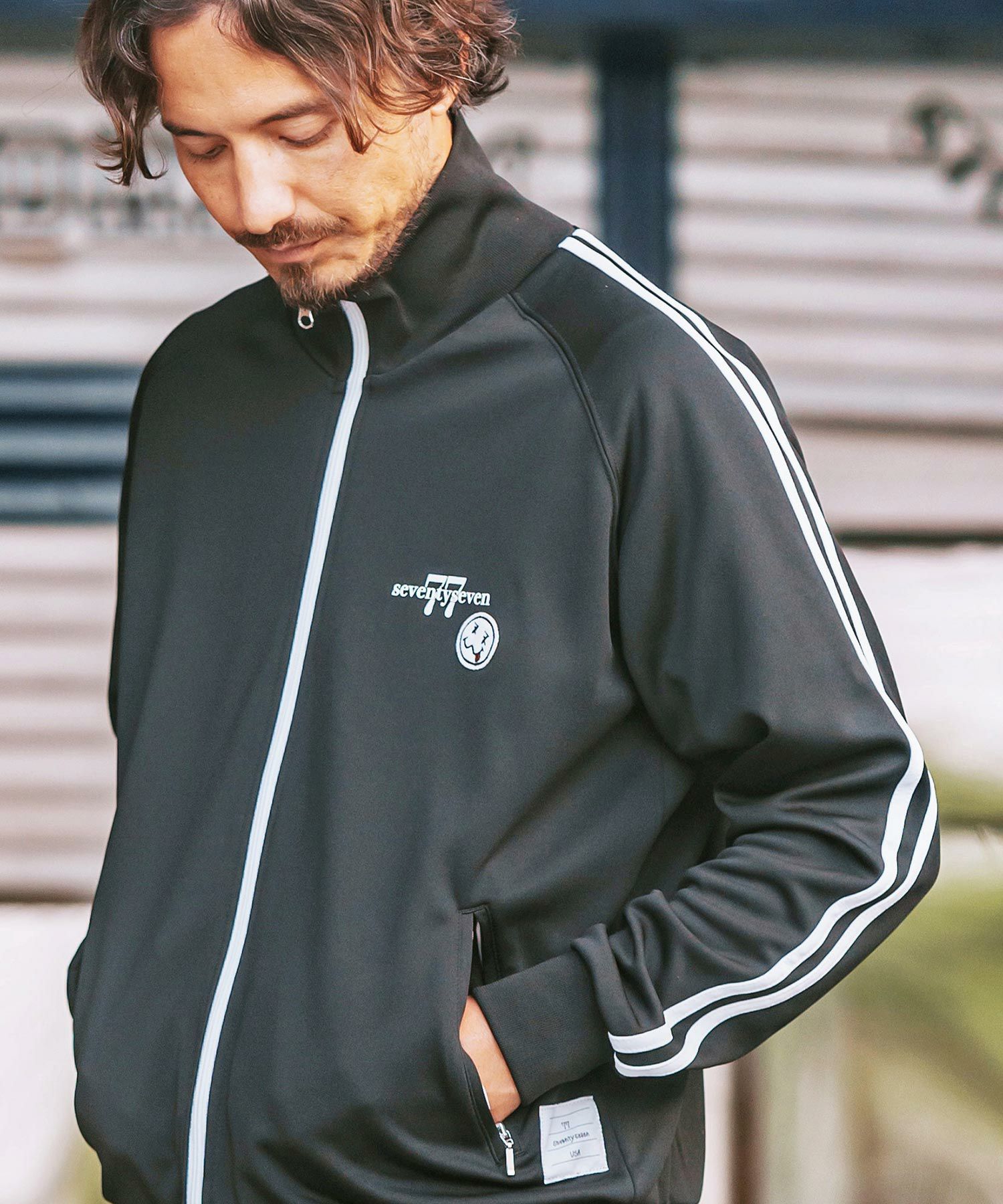 30%OFF【seventy seven(セブンティセブン)】W zip line jersey track