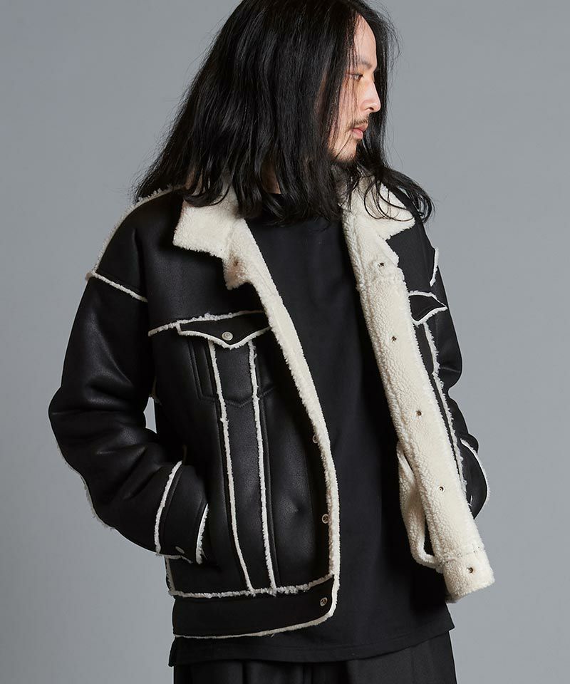 30%OFF【NO ID.(ノーアイディー)】 ﾌｪｲｸﾑｰﾄﾝBIG-Gｼﾞｬﾝ(855006-910B