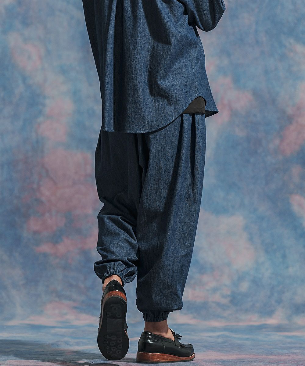 Jih Nunc(ジーヌンク)】リネン混デニムワイドバルーンパンツ(JIH-R1032