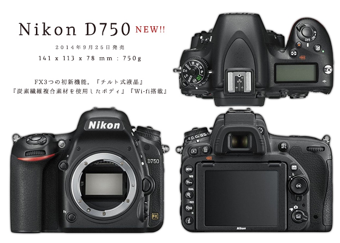 Nikon D750 一眼レフカメラ 本体 縦グリップ付き Nikon D750 一眼レフ