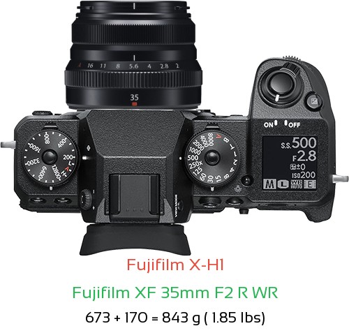 Fujifilm X-H1 Camera and Fujifilm XF 35mm F2 R WR Lens