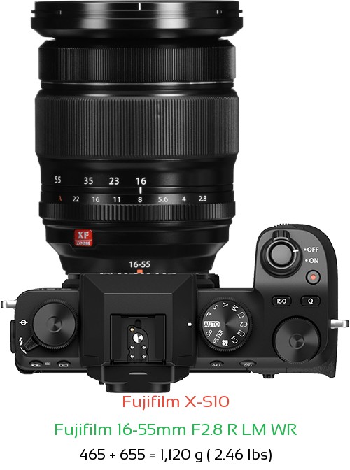 Fujifilm X-S10 Camera and Fujifilm 16-55mm F2.8 Lens