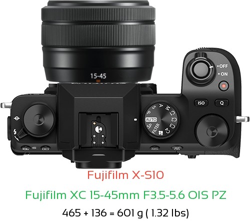 Fujifilm X-S10 Camera and Fujifilm XC 15-45mm F3.5-5.6 OIS PZ Lens