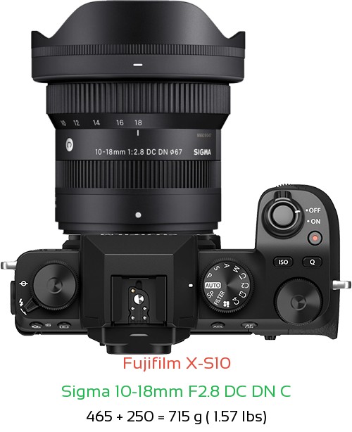 Fujifilm X-S10 Camera and Sigma 10-18mm F2.8 DC DN C Lens