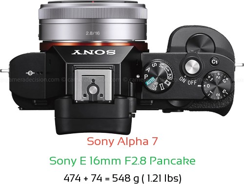 Sony A7 Camera and Sony E 16mm F2.8 Pancake Lens