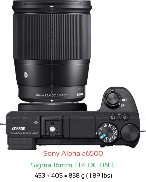 Sony A6500 Camera and Sigma 16mm F1.4 DC DN E Lens