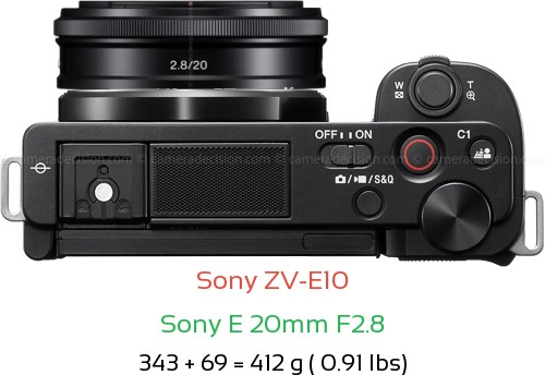 Sony ZV-E10 Camera and Sony E 20mm F2.8 Lens