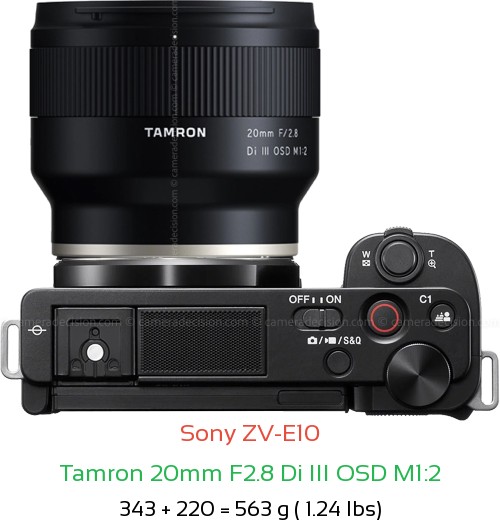 Sony ZV-E10 Camera and Tamron 20mm F2.8 Di III OSD M1:2 Lens