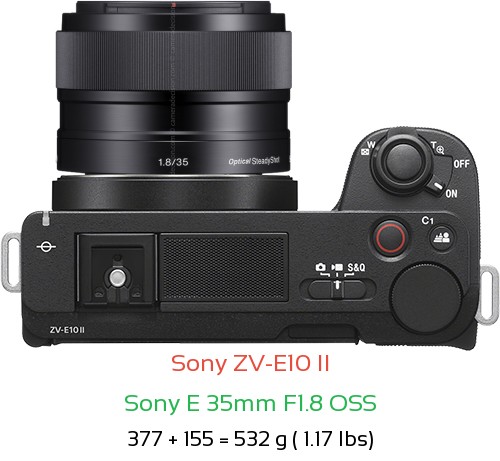 Sony ZV-E10 II Camera and Sony E 35mm F1.8 OSS Lens
