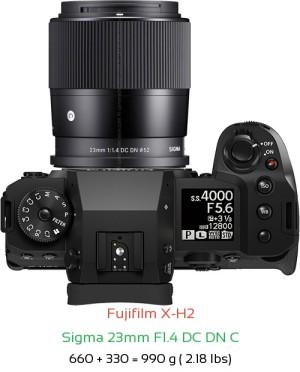 Fujifilm X-H2 Camera and Fujifilm XF 23mm F1.4 R LM WR Lens
