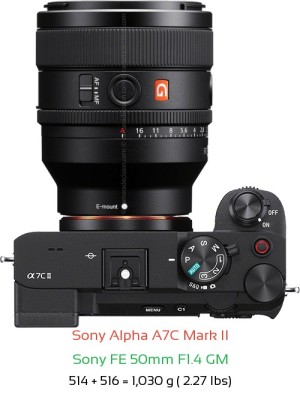 Sony A7C II Camera and Sony FE 50mm F1.8 Lens