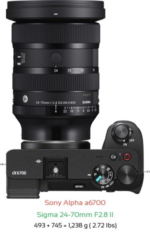 Sony A6700 Camera and Sigma 28-45mm F1.8 Lens