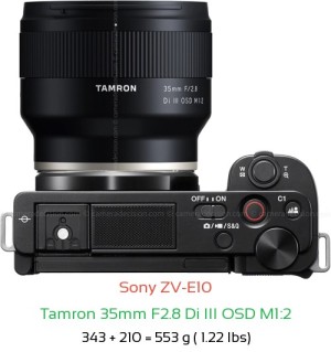 Sony ZV-E10 Camera and Sony FE 35mm F1.8 Lens