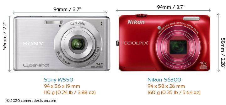 Sony W550 vs Nikon S6300 Detailed Comparison