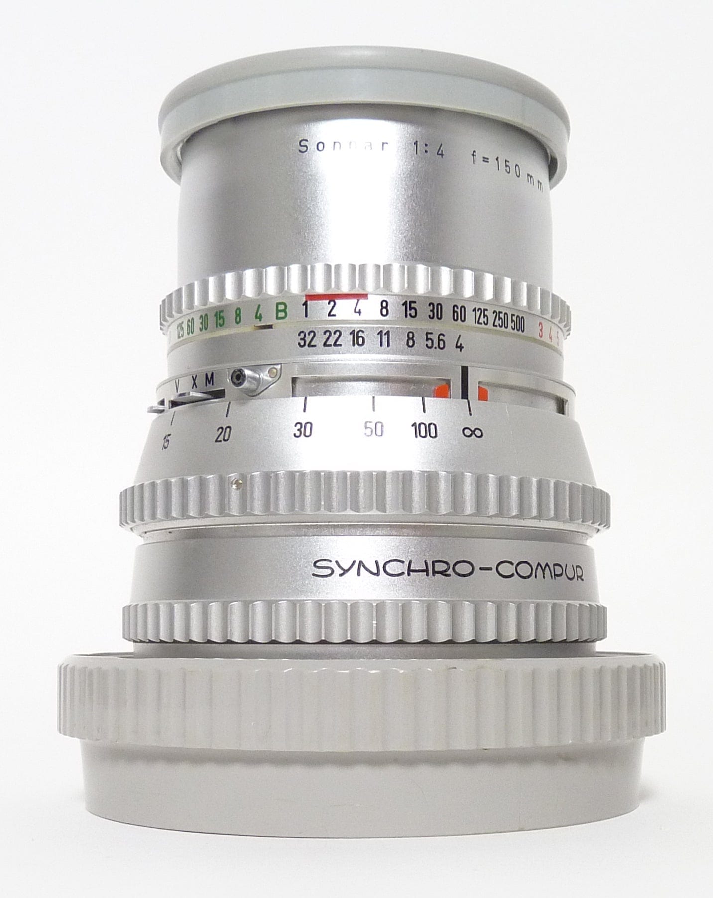 Hasselblad Sonnar 150mm F4 Chrome Lens with Hood - Recent CLA