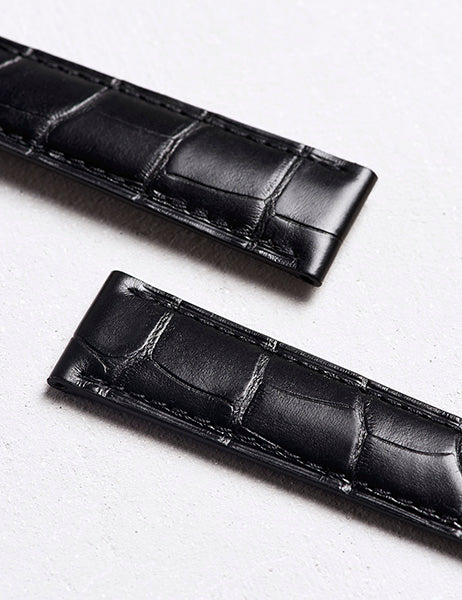 アリゲーターマット竹斑 ショートサイズ ブラック – Camille Fournet