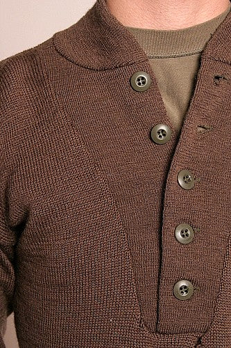 Vintage US GI 5 Button Jeep Sweater / Brown *REAL DEAL* – camoLOTS.com