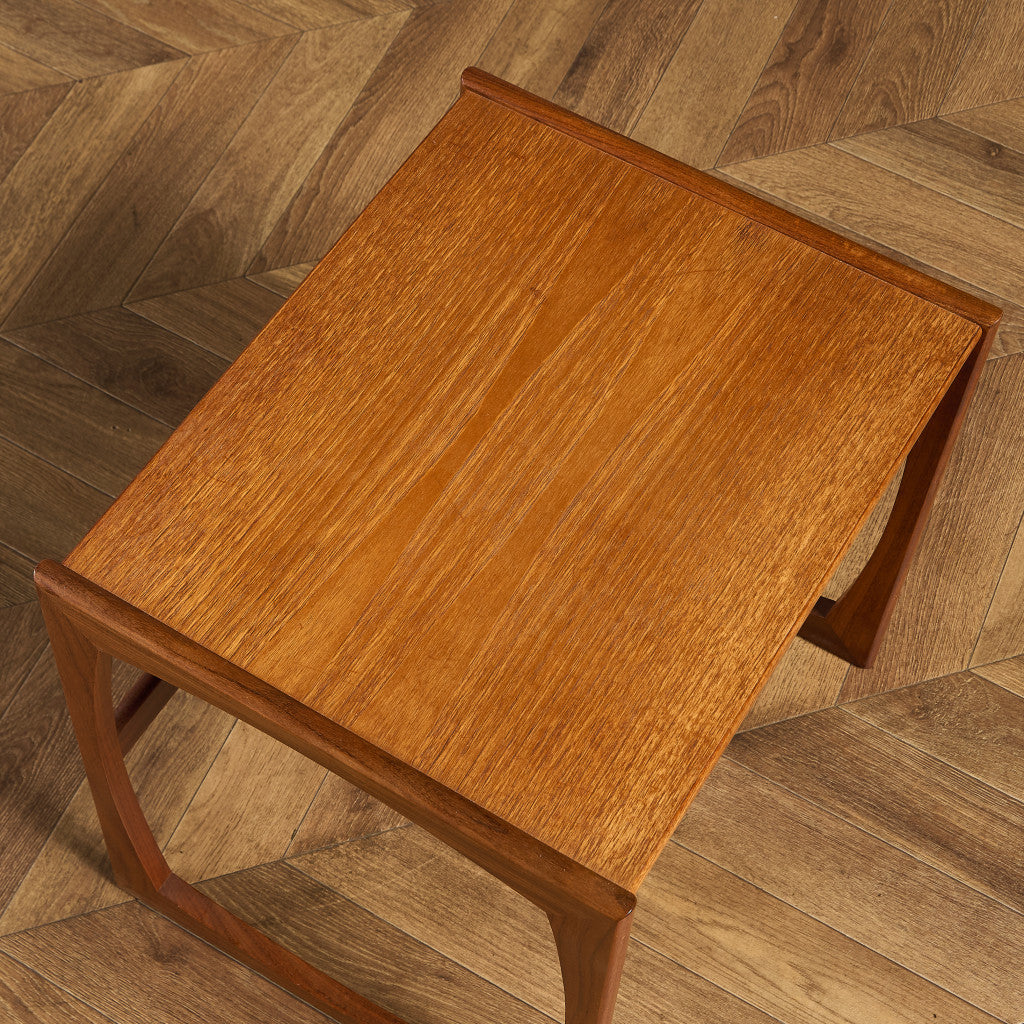 英国アンティークG-PLANジープランネストテーブル3台/収納机91-108