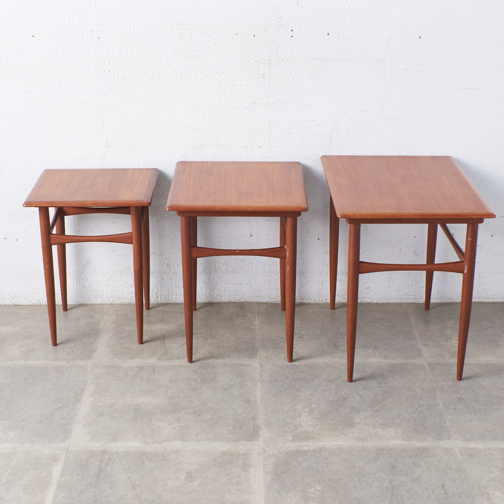 61207]デンマーク Kai Kristiansen ヴィンテージ ネストテーブル 北欧