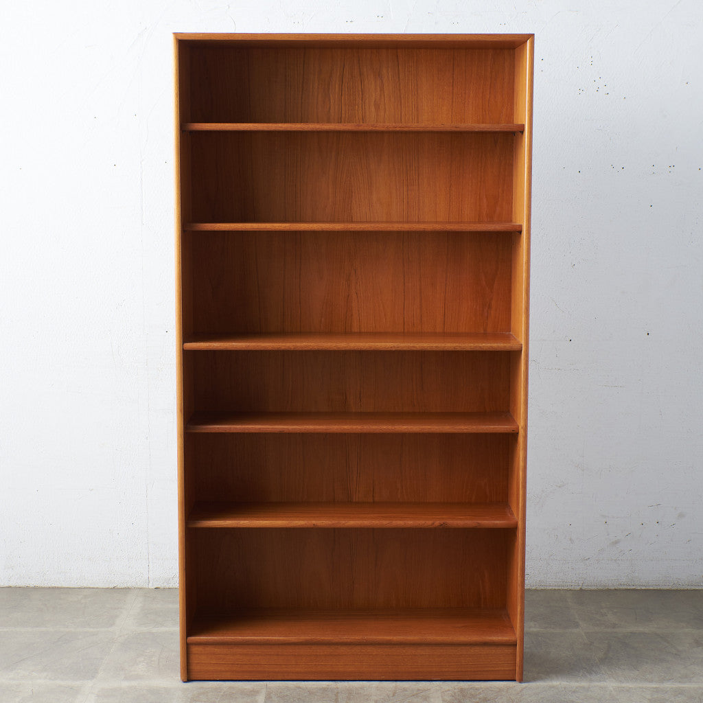 64346]イギリス ヴィンテージ ブック シェルフ 木製 チーク 飾り棚