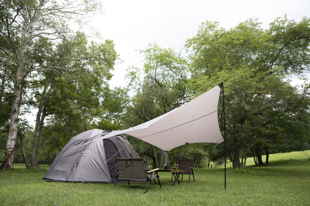 QUICKCAMP オクタタープ 420x520 クイックキャンプが2種類の新作タープ