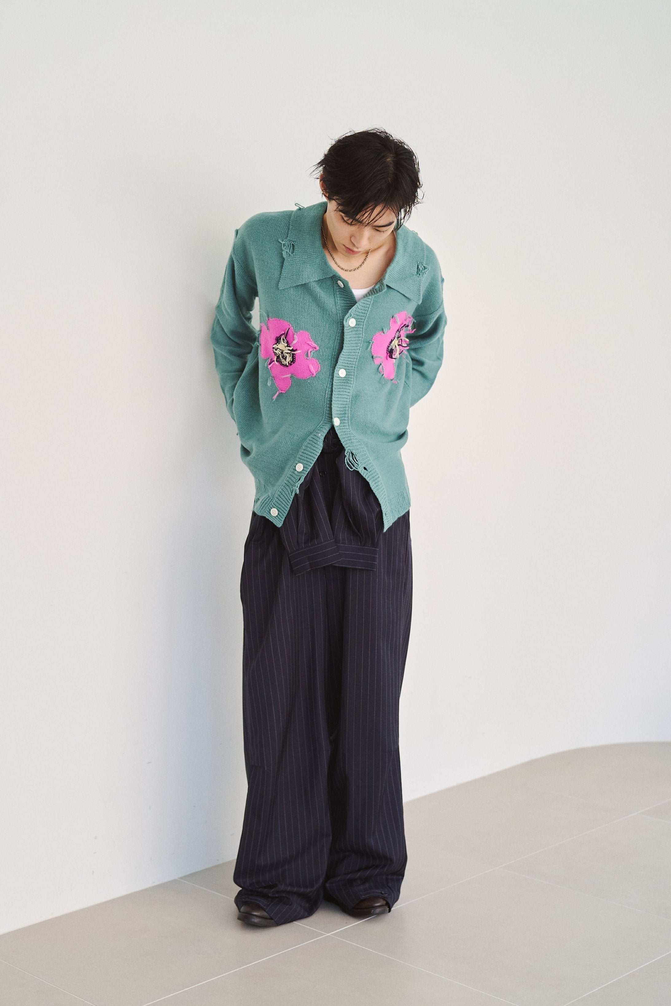 flower motif knit shirt cardigan – CAMPHOR WOOD - OFFICIAL ONLINE