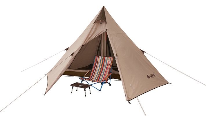 ロゴスからソロ用ティピー型ワンポールテント「Tradcanvas Tepee 2