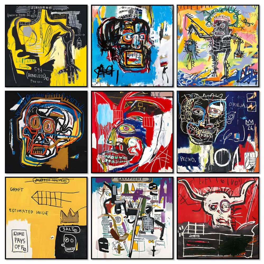 Artworks by Jean-Michel Basquiat Printed on Canvas • CanvasPaintArt