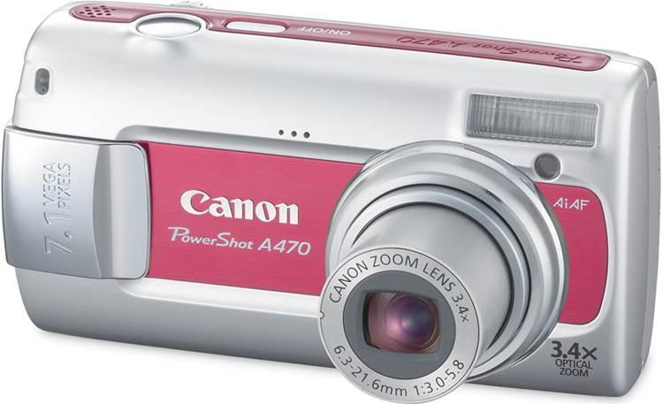 Canon PowerShot A470 (Gray) 7.1-megapixel digital camera with 3.4X