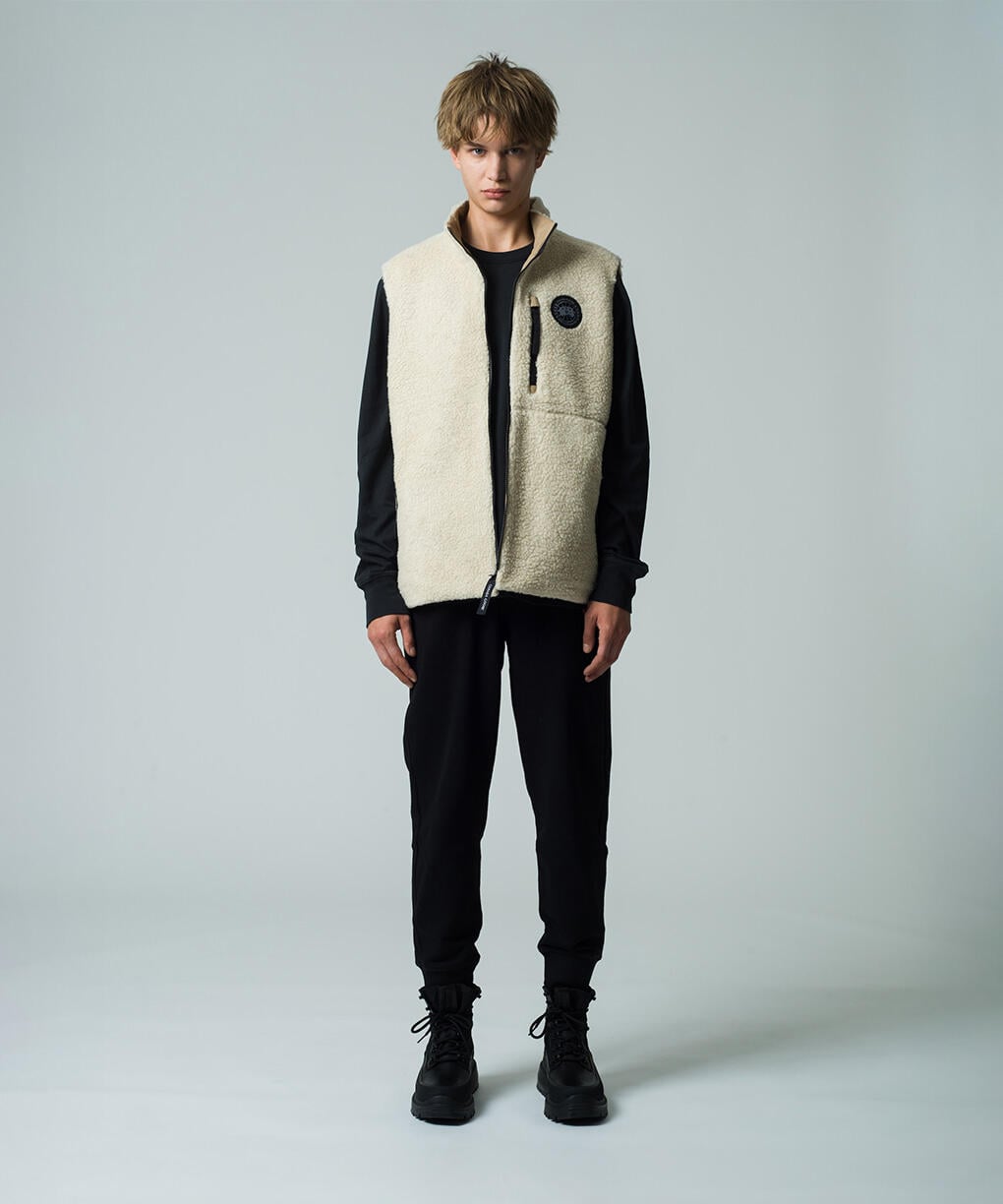 キンロス リバーシブル フリース ベスト ブラックレーベル