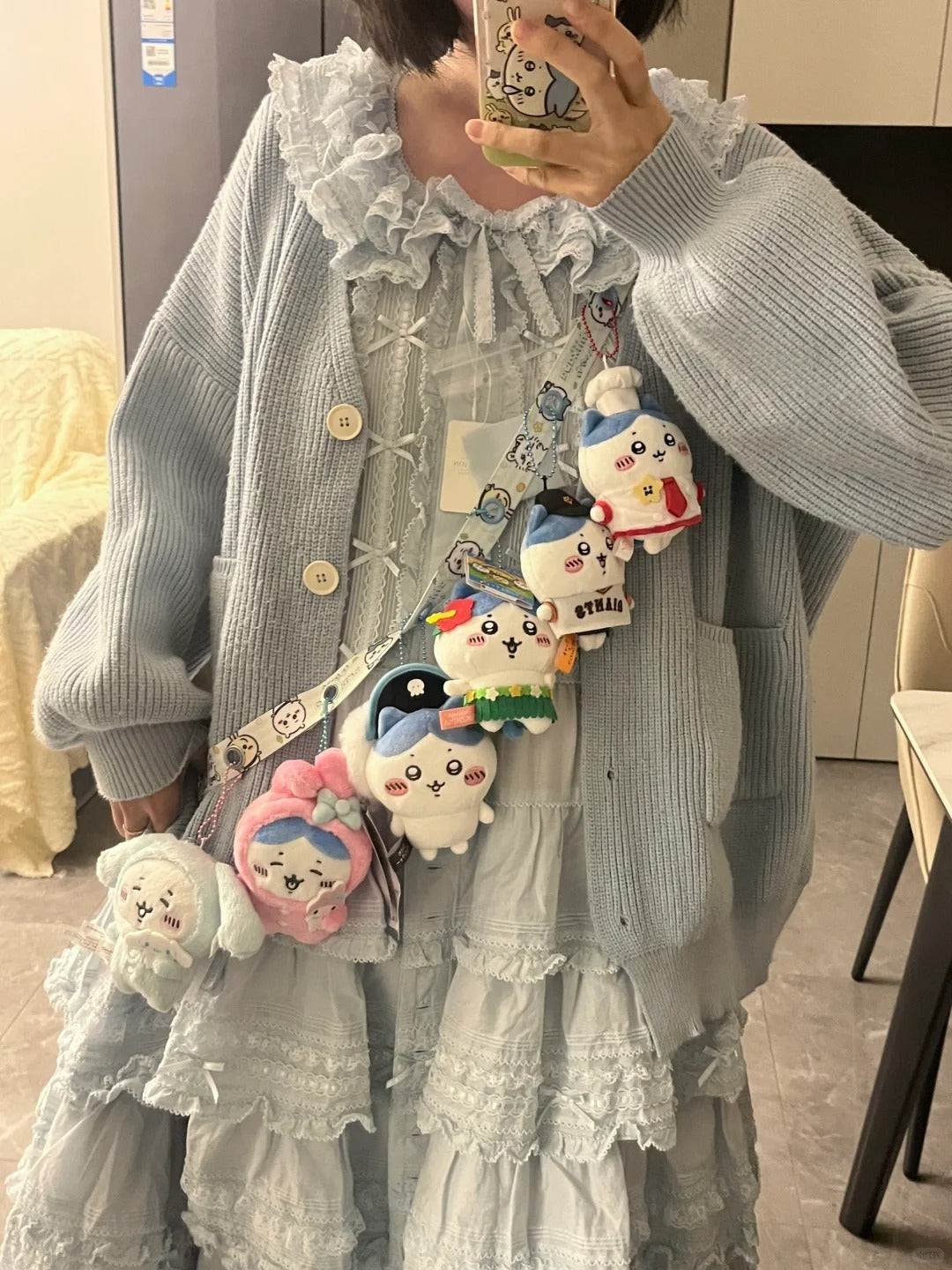 ぬい服］10cm 無属性 ぬいぐるみ用服 ショルダーストラップ 無地【背带