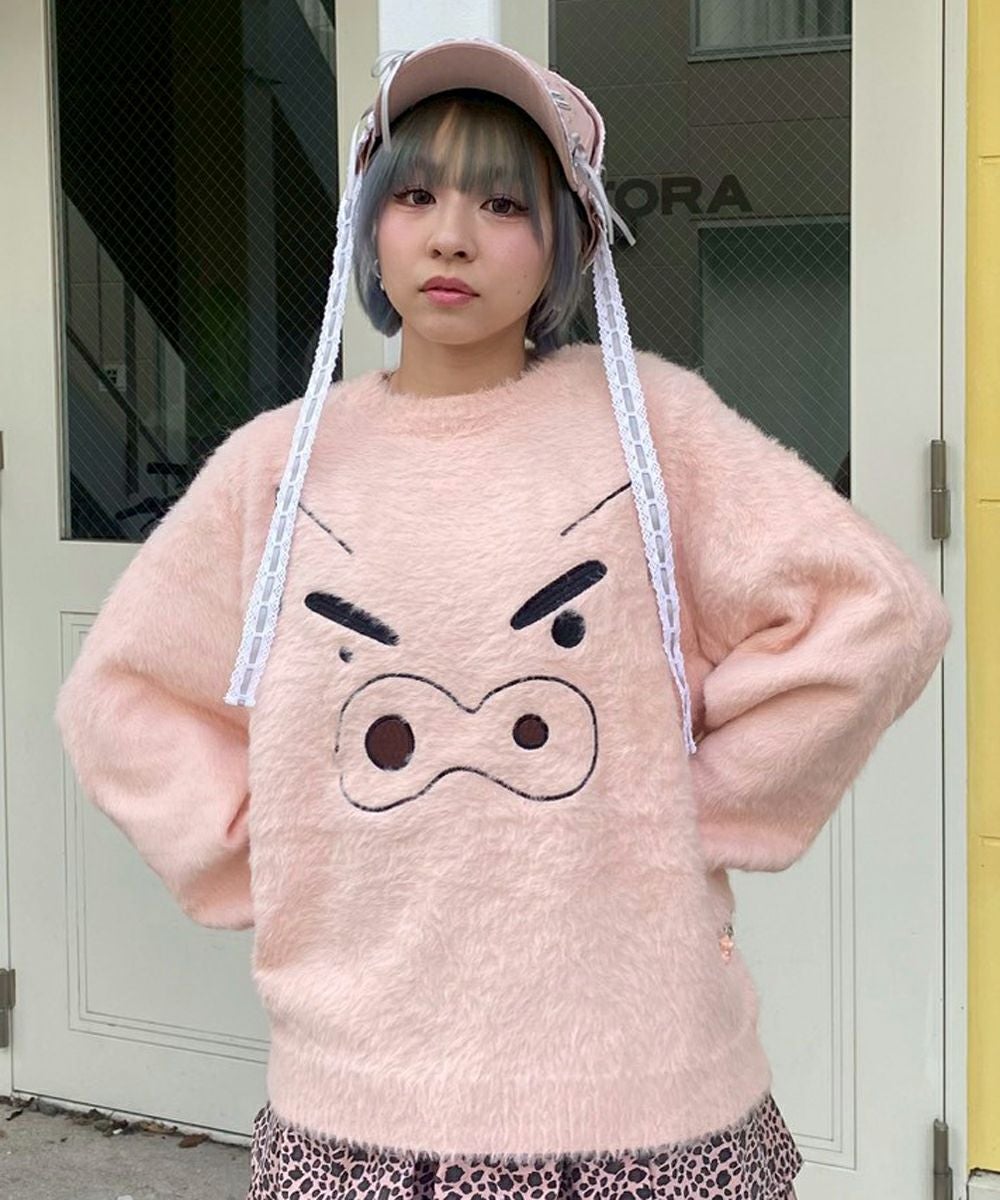 クレヨンしんちゃん】ふわふわ フェイス KNIT | Candy Stripper