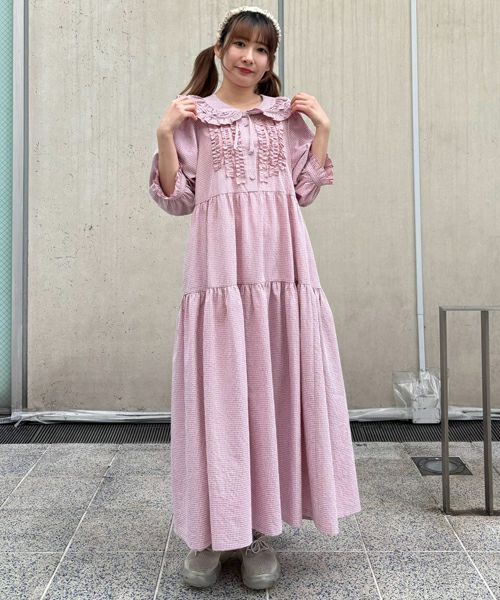 SHIRLEY FRILL DRESS | Candy Stripper（キャンディ ストリッパー